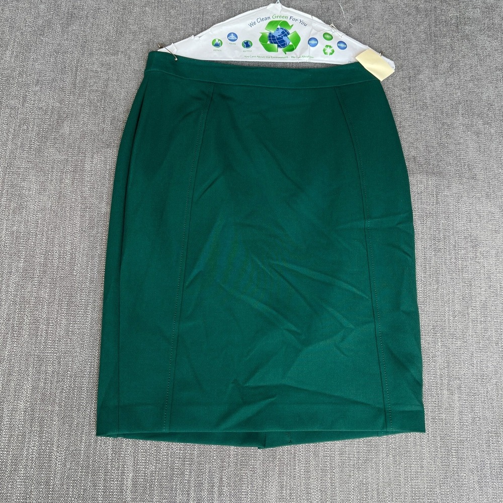 Halogen Pencil Skirt Womens 6 Green Formal Office Career Executive Chic Back Zip